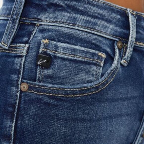 Hazel Blues® |  Kancan Cat's Whiskers Button Fly Denim Shorts - Picture 7 of 14